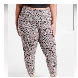 NWT Athleta 3X Decadent Chocolate Ocelot Elation Textured 7/8 Tight Legging
